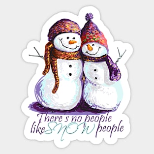 Happy Snow People Sticker